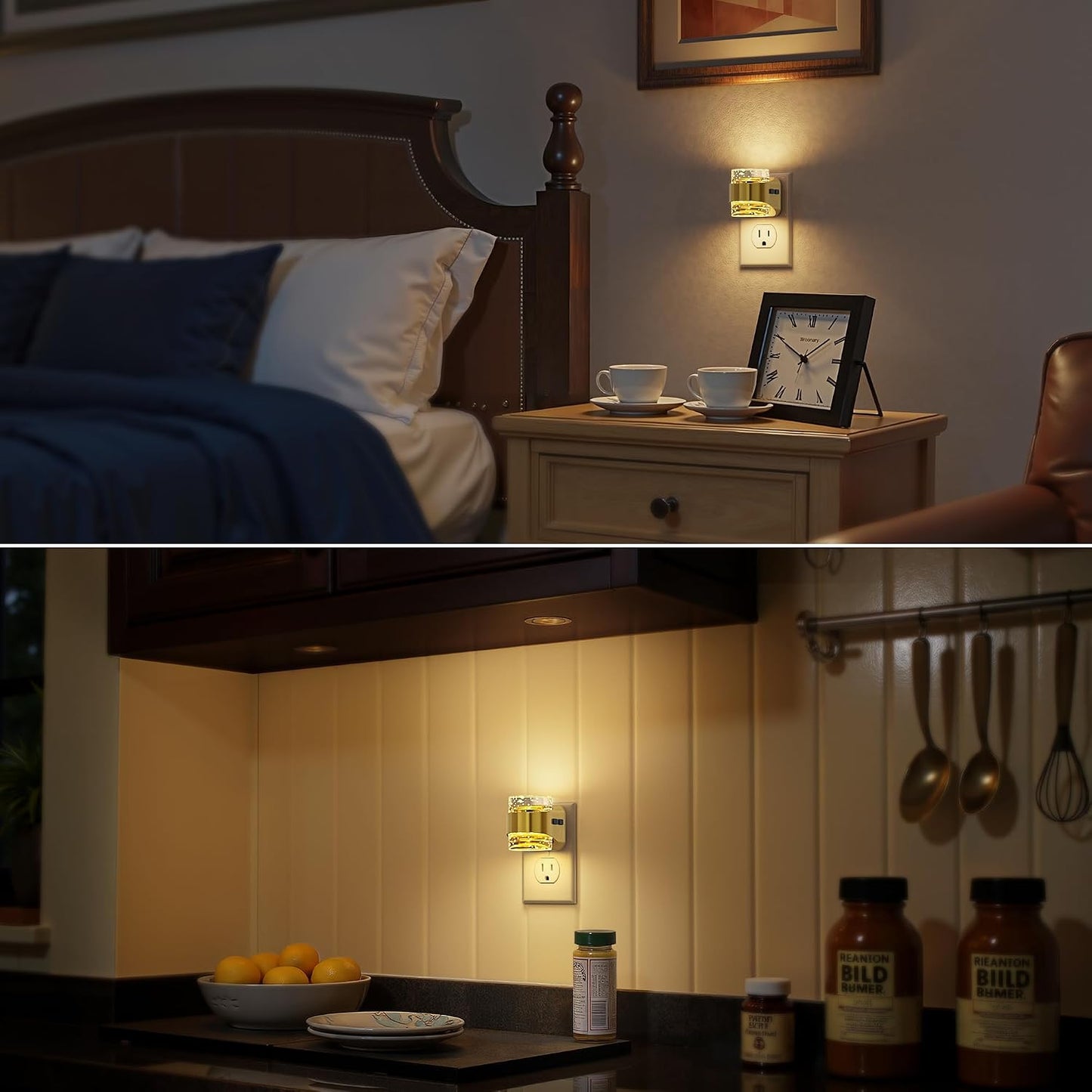 Briignite Night Light, Night Lights Plug into Wall, Soft White LED Nightlight for Kids, Adjustable Brightness 0-100LM, Dusk to Dawn Sensor, Soft Light for Bedroom, Hallway, Nursery, 2 Pack