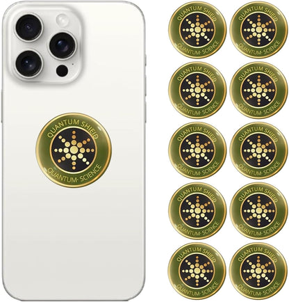 Bodywealth Chip Stickers for Cell Phones and Electronic Devices, WiFi, 5G, Tablets, 10 PC, Gold