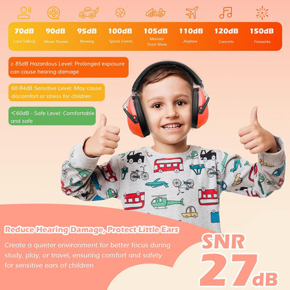 ProCase Noise Cancelling Headphones for Kids Toddler, SNR 27dB Noise Reduction Ear Muffs, Hearing Protection for Monster Jam, Concerts, Fireworks, Shooting, Air Show, Autism Sensory Needs -Blue