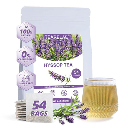 TEARELAE - Chamomile Lavender Tea, 50 Herbal Tea Bags with Lemon Balm for Relaxation & Bedtime - Non-GMO - Caffeine-Free - Floral & Soothing