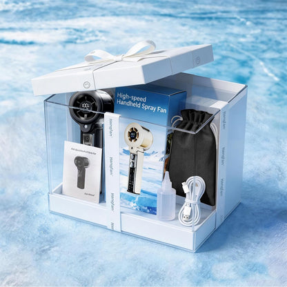 Handheld Misting Fan,20000 RPM,100 Speeds,Nano Mist,LED Display