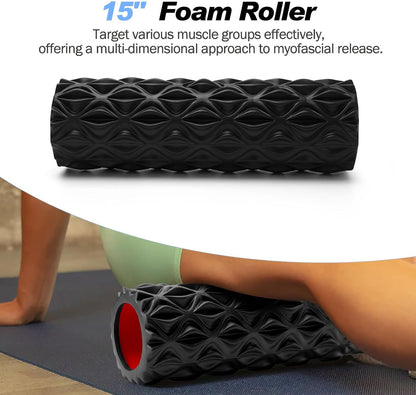 5 in 1 Foam Roller Set High Density Patented Foam Roller for Exercise