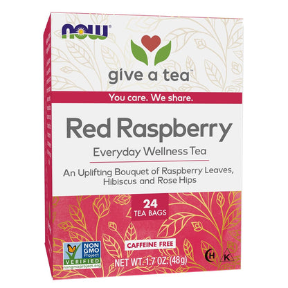 NOW Foods, Give a Tea® Red Raspberry Tea, Herbal Blend, 24 bags