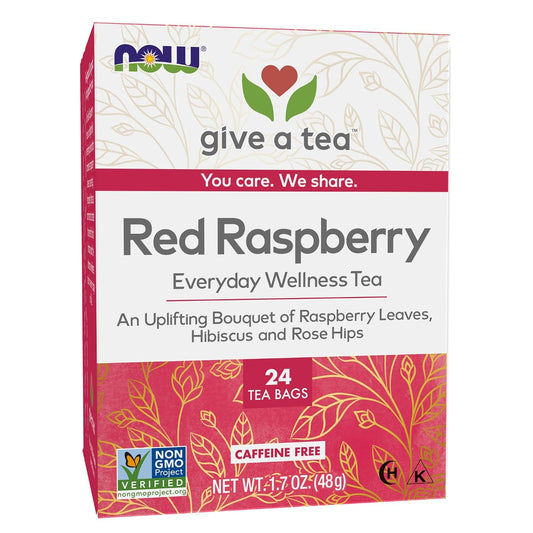 NOW Foods, Give a Tea® Red Raspberry Tea, Herbal Blend, 24 bags