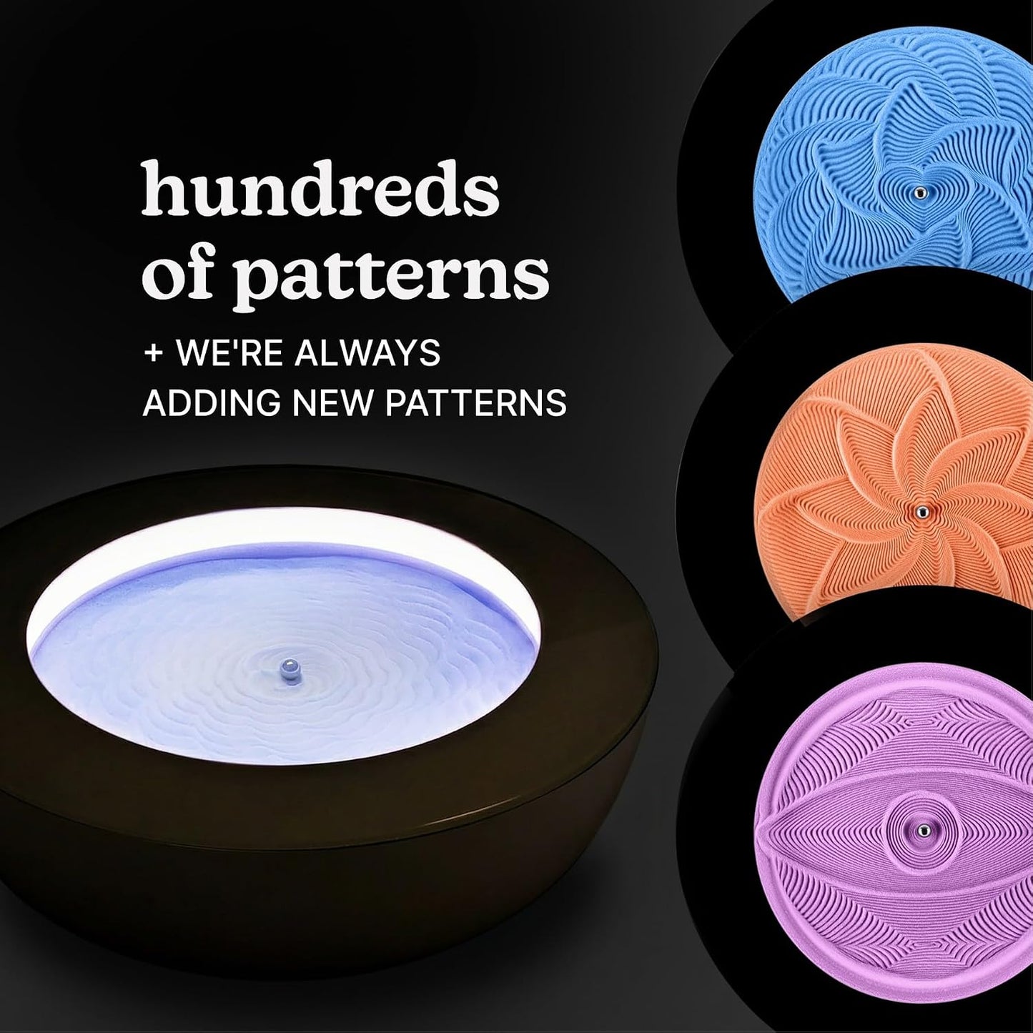 Homedics Drift 11” Sandscape – Version 2.0 with Updated Connected Experience, Smart Wi-Fi Zen Table Décor, LED Ambient Light, Modern Sand Art for Relaxation & Mindfulness, Home & Office Calm Décor