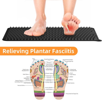 Acupressure Mat for Foot Massage, Silicone Foot Reflexology Mat, Portable Feet Mat for Plantar Fasciitis Relief and Muscle Relaxation