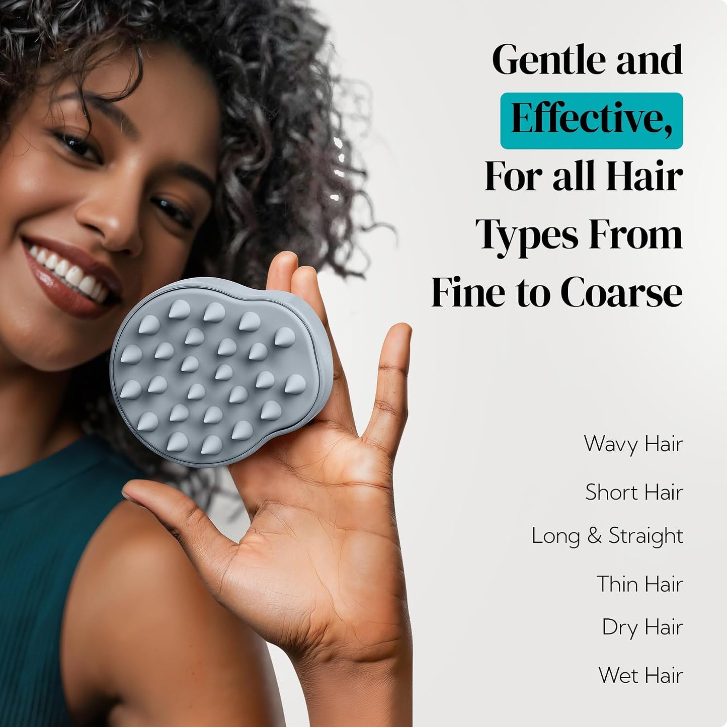 HEETA Hair Scalp Massager Shampoo Brush 2 Pack, Soft Silicone Bristles to Remove Dandruff, Waterproof Hair Scrubber for Both Wet Dry Use, Suitable for Men & Women (Green & Black)