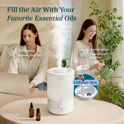 Levoit Humidifiers for Bedroom, Smart Warm and Cool Mist, Symptom Relief