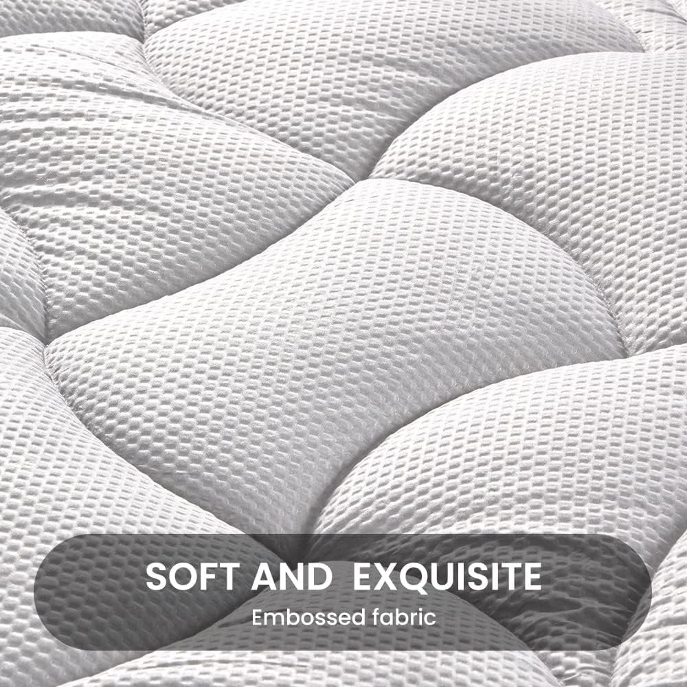 SLEEP ZONE Cooling Queen Mattress Topper, Premium Zoned Cool Mattress Pad Cover, Padded Mattress Protector Breathable Washable, Deep Pocket 8-21" (Grey, Queen)