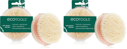 EcoTools Dry Body Brush, Cruelty-Free Bristles Exfoliate & Smooth Skin, Dry Brushing Removes Flaky Skin, May Help Improve Circulation & Tone, Vegan & Cruelty-Free, 1 Count