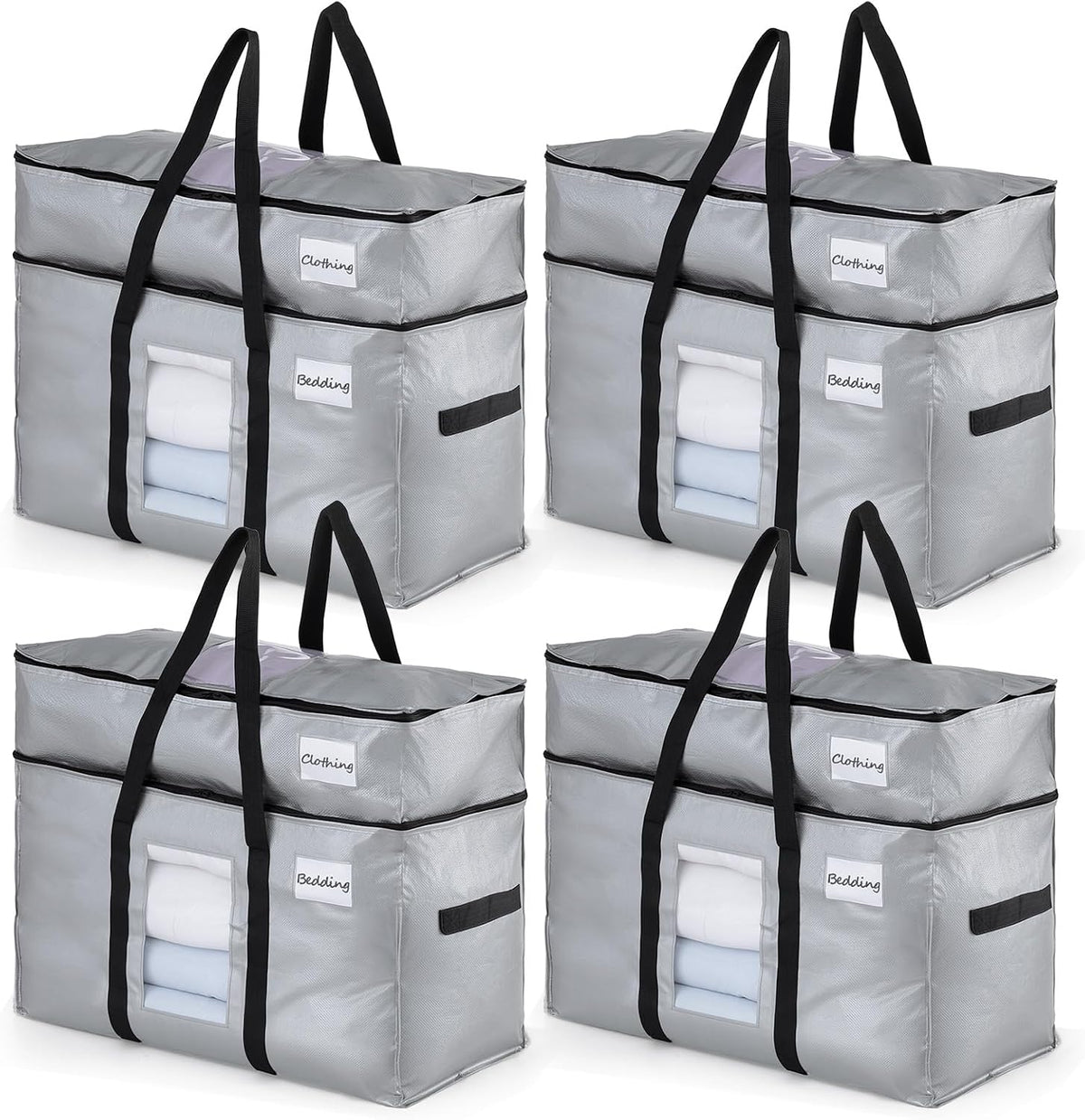 TAILI Blue Extra Large Moving Bags,Storage Bags with Visible Window