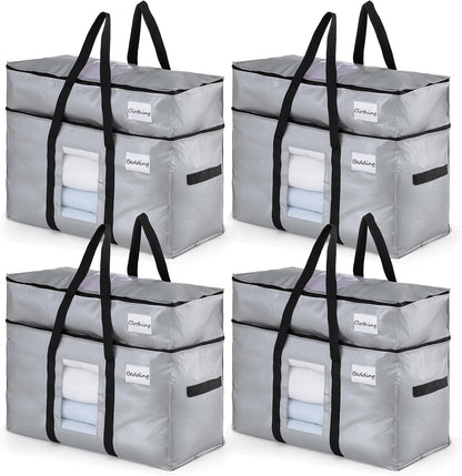 TAILI Blue Extra Large Moving Bags,Storage Bags with Visible Window