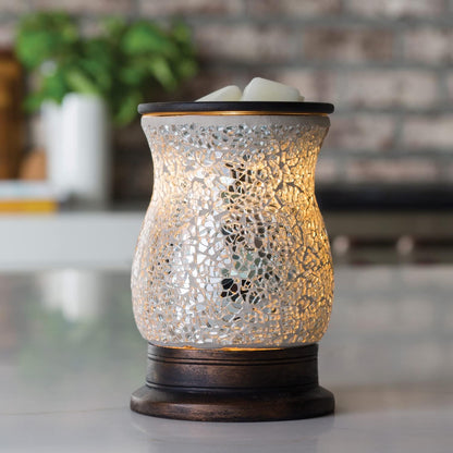 Candle Warmers ETC. Illumination Fragrance Warmer- Light-Up Warmer for Warming Scented Candle Wax Melts and Tarts or to Freshen Room, White Harmony