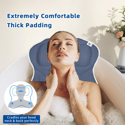 Bath Pillow, Bath Pillows for Tub Neck and Back Support