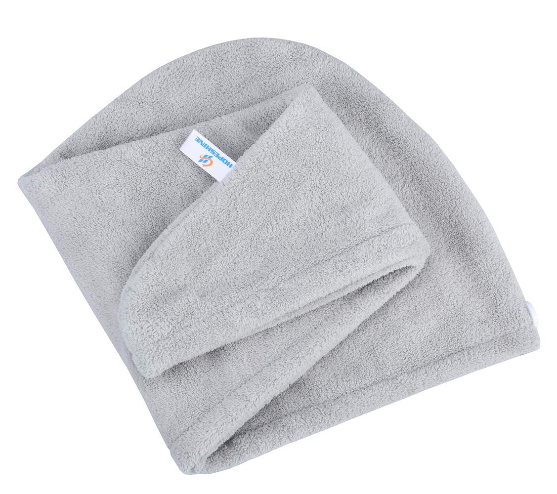 HOPESHINE Hair Towel Twist Microfiber Bamboo Fabric Women's Soft Shower Towels for CurlyHair Turban Wrap Drying Cap Great Gift for Girls 3-Pack