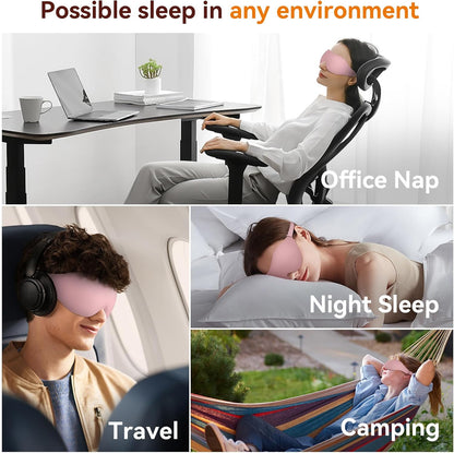 Sleep Mask, EVA BELLE Heated Eye Mask, Electric Sleeping Eye Mask, Warm Eye Compress Mask for Stye Relief, Adjustable Temperature & Timer, Electric Eye Heating Pad for Men Women-Graphene Heating