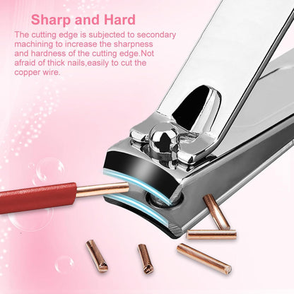 Yougai Manicure Set 18 Pieces Professional Nail Clippers Pedicure Kit Men Women, Stainless Steel Fingernail Toenail Cutters, Nail Care Grooming Tools with Leather Travel Case
