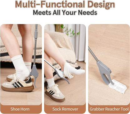 Compression Sock Aid Device Kit with Sock Remover Tool for Seniors