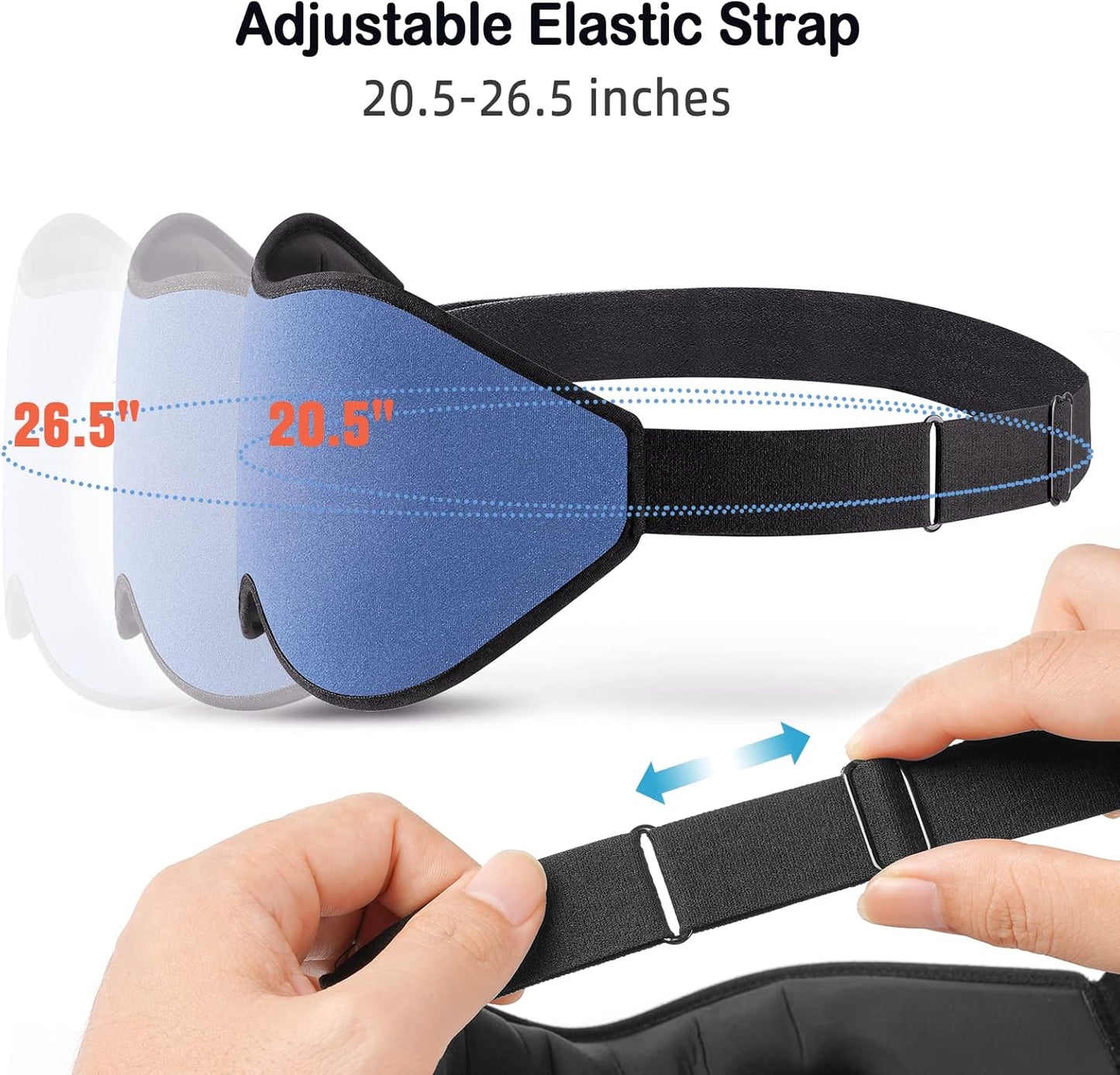 LitBear Sleep Mask for Side Sleeper Women Men, Eye Mask for Sleeping Light Blocking, 3D Contoured Cup Sleeping Mask, Soft Breathable Sleep Eye Mask with Adjustable Elastic Strap for Travel