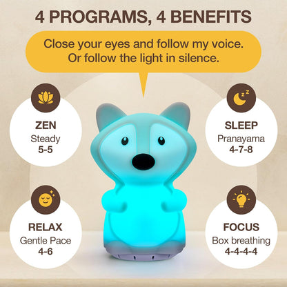 Speaking Breathing Lamp, Guided Meditation & Breathing Light, Kids & Adults