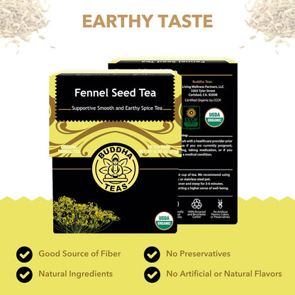 Buddha Teas Organic Fennel Seed Tea - Herbal Tea, Caffeine Free