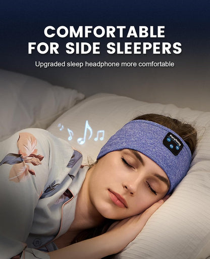 Perytong Sleeping Headphones Bluetooth Headband, Soft Long Time Play Sleeping Headsets with Built in Speakers Perfect for Workout,Running,Yoga,Travel, Darkgray