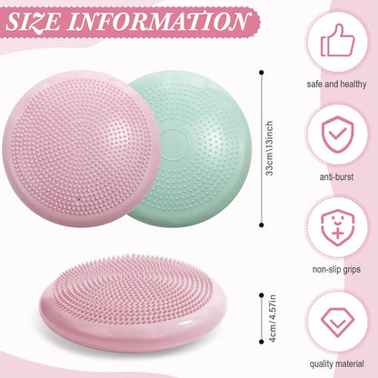 Libima 8 Pcs Wiggle Seat for Sensory Kids Flexible Wobble Cushion Non Slip Balance Disc for Adults Core Strength Physical Exercise Improve Posture School Home Office