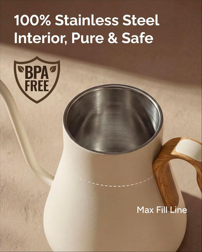 INTASTING Gooseneck Electric Kettle with ±1℉ Temperature Control 0.9 Liter