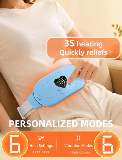 Glyduny Portable Heart Heating Pads, Electric Cordless Heat Pad