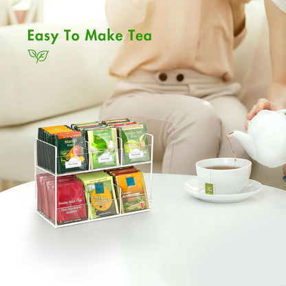 BEYGORM Acrylic Tea Bag Organizer for 216 Tea Packets