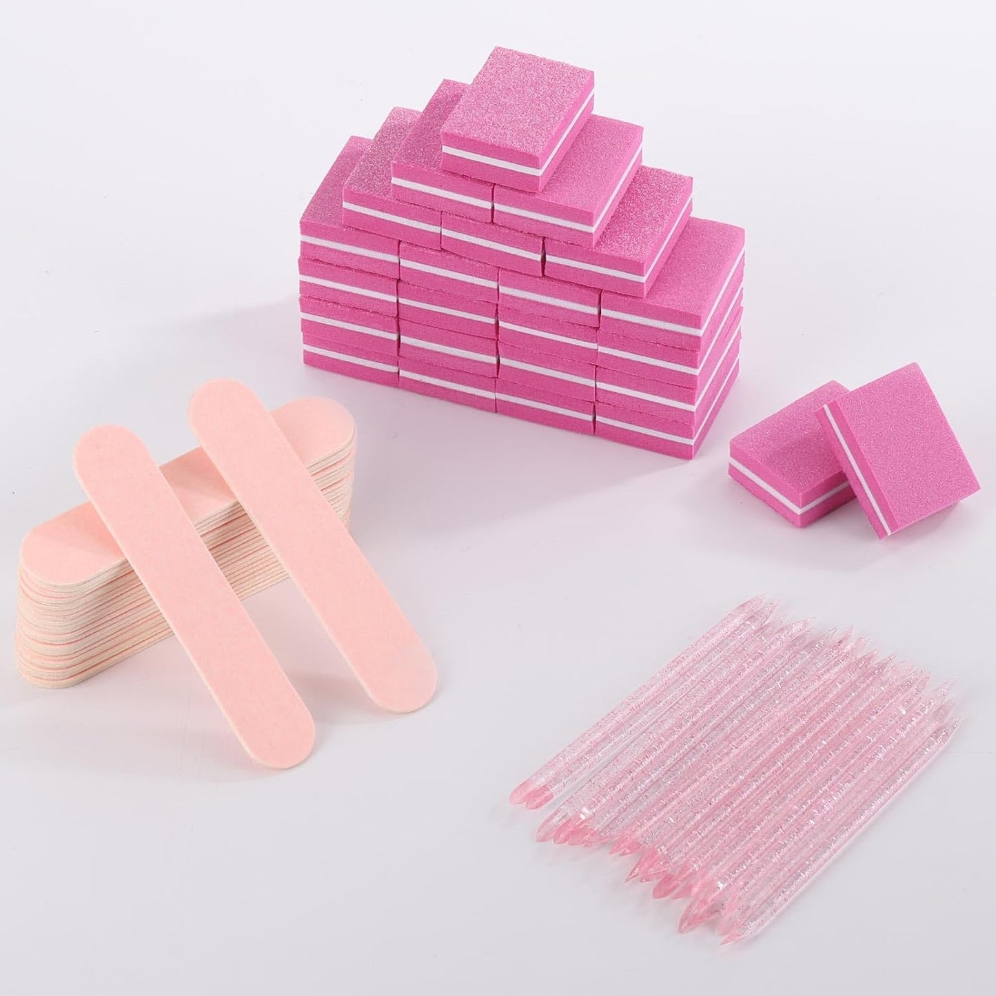 48 Sets Disposable Manicure Kit, Individually Package Nail Kit,Manicure Set with Mini Nail File,Mini Nail Buffer,Nail Stick for Salon Home