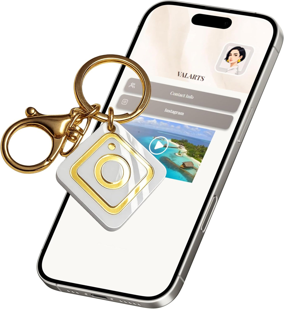 VTAG.ID NFC Digital Business Card Keychain - Tap to Share Contact & Social