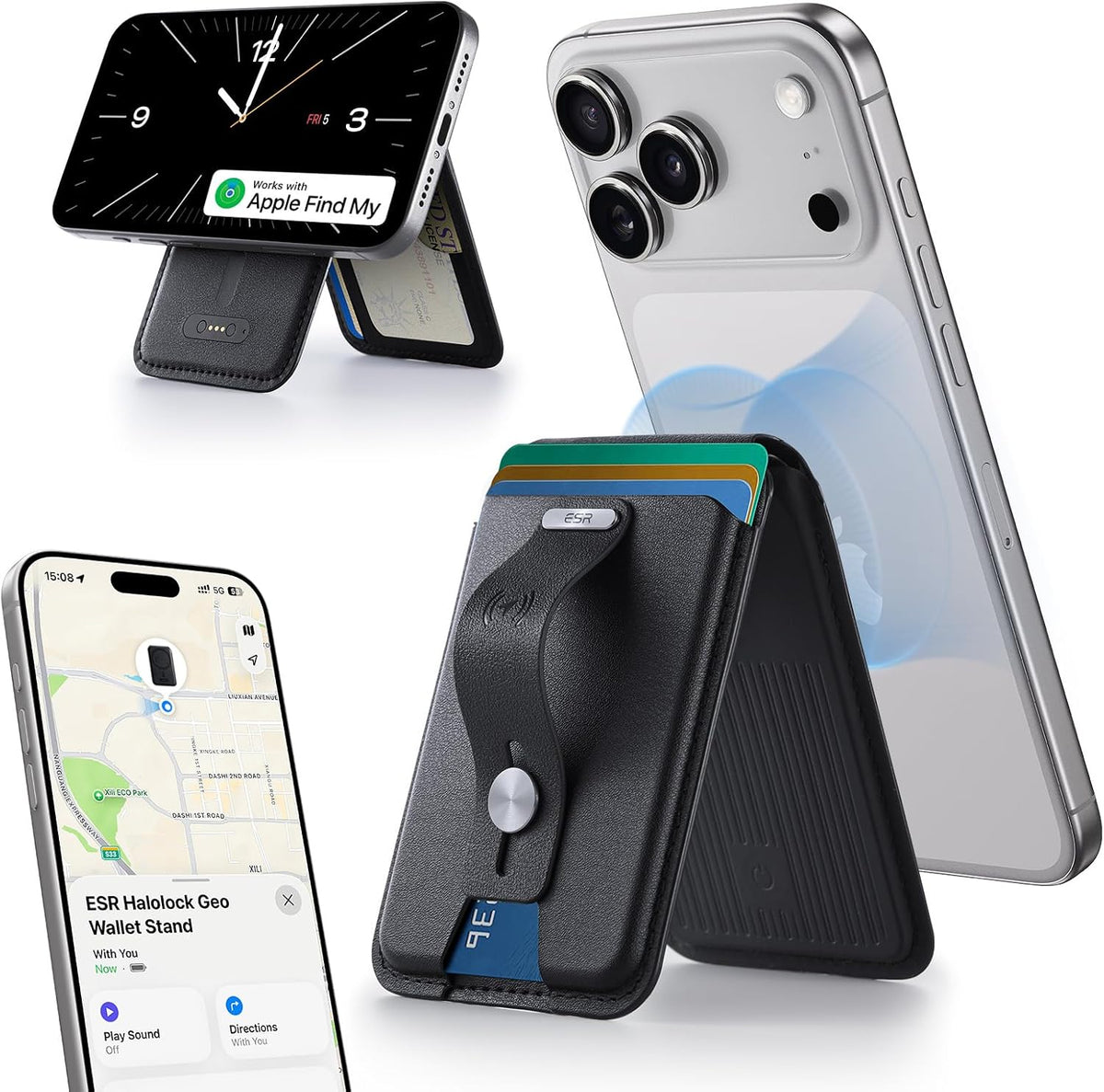 ESR Geo for MagSafe Wallet with Full Find My Functionality, 5 Card Holder