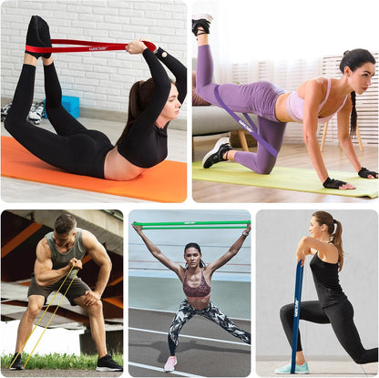 WIKDAY Resistance Bands for Working Out, Exercise Bands, Workout Bands, Pull Up Assistance Bands for Body Stretching Training Physical Therapy Muscle Training for Men & Women