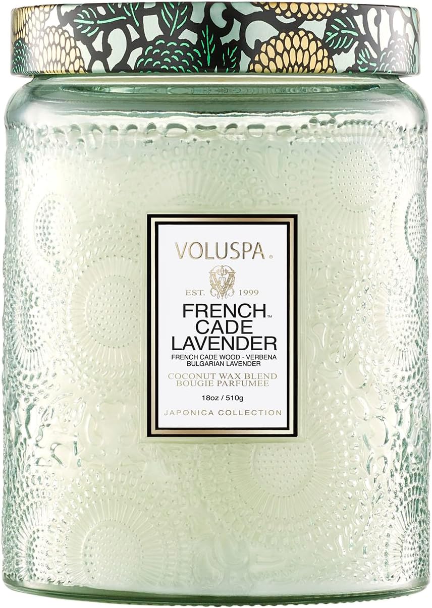 Voluspa Baltic Amber Candle, 18 oz, Coconut Wax Blend, Scented Candles for Home, 100 Hour Burn Time, Candle Jar