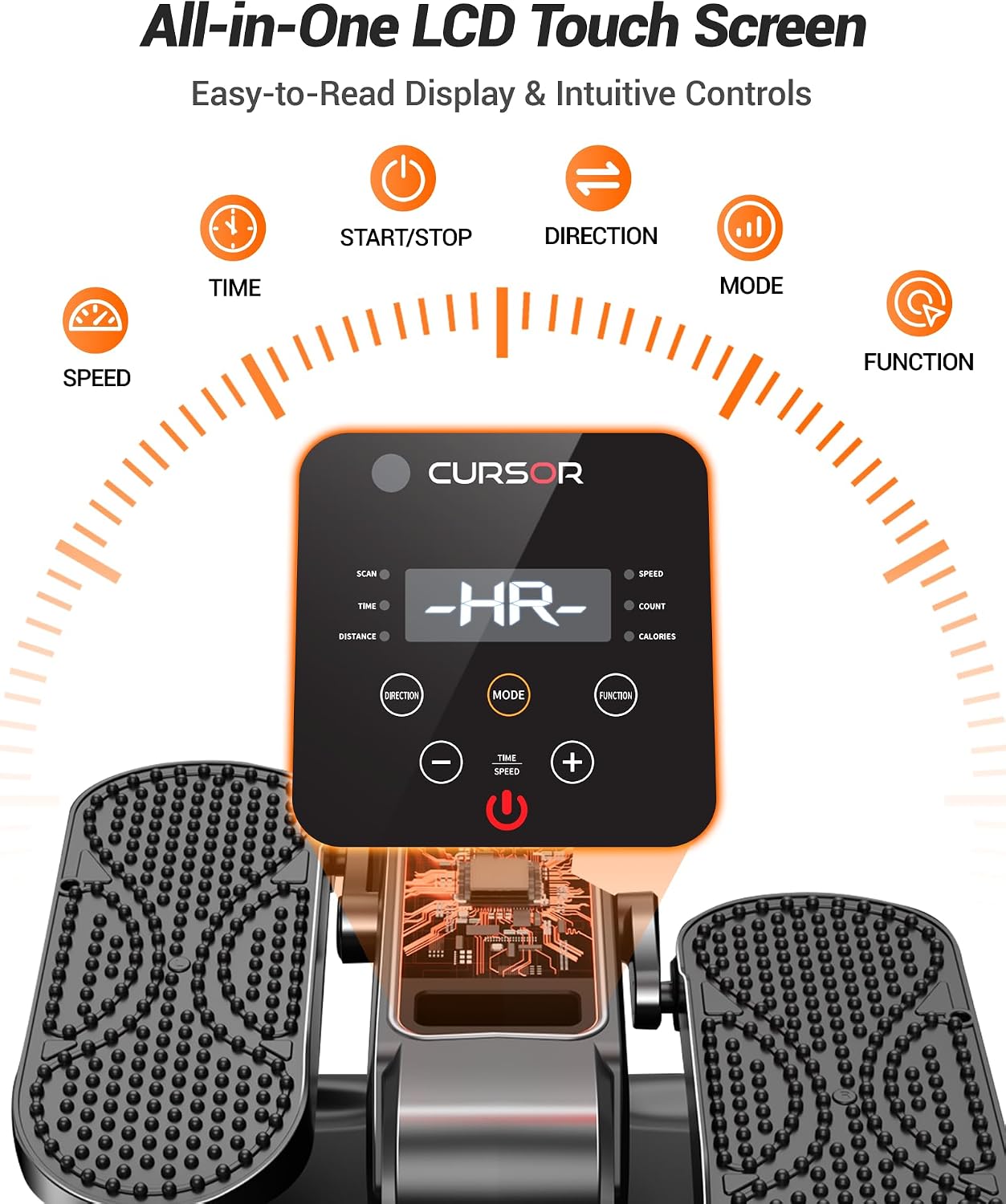 Under Desk Elliptical Machine Seated Pedal Exerciser | Quiet Leg Exerciser While Sitting, Mini Portable Leg Exercise Machine with Remote, Adjustable 12-Speeds, Manual & Auto Mode