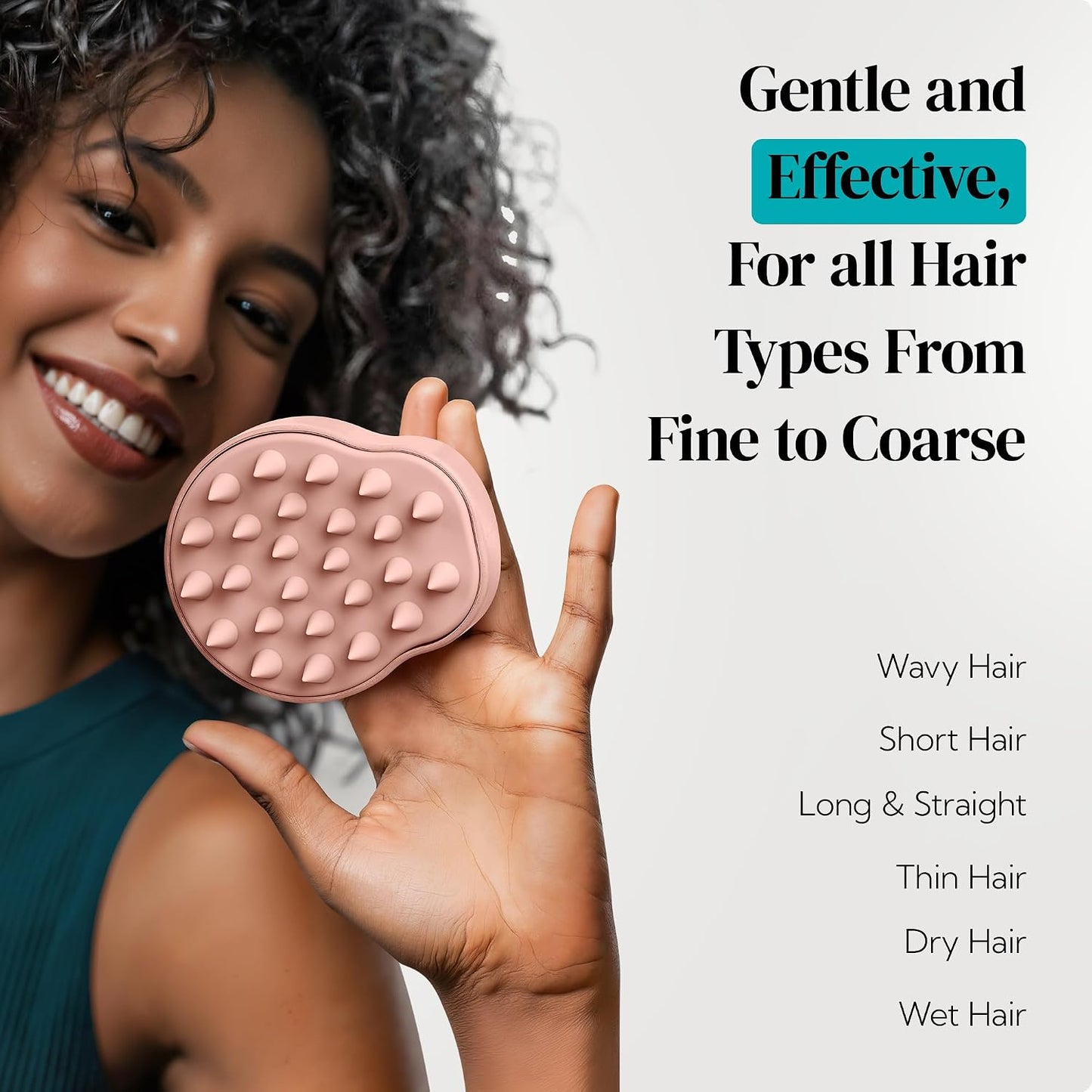 HEETA Hair Scalp Massager Shampoo Brush 2 Pack, Soft Silicone Bristles to Remove Dandruff, Waterproof Hair Scrubber for Both Wet Dry Use, Suitable for Men & Women (Green & Black)
