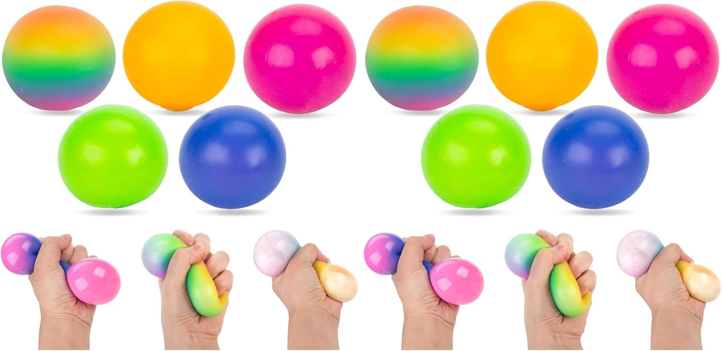 LOVESTOWN 5PCS Stress Balls for Adults, Sensory Squishy Squeeze Ball Toys