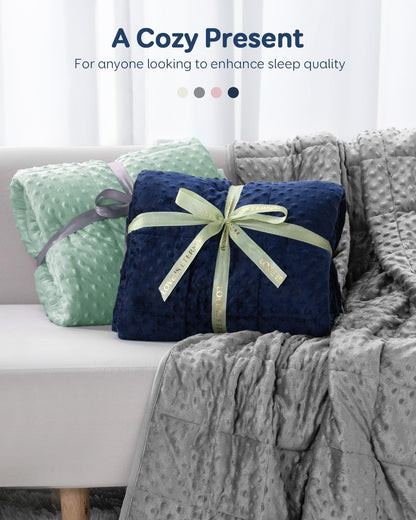 Kivik 2 lbs Weighted Lap Pad, Ultra Soft Minky Dotted Heavy Blankets Throw for Better Study Relaxing & Sleeping, Machine Washable, 20 x 30 Inches, Purple