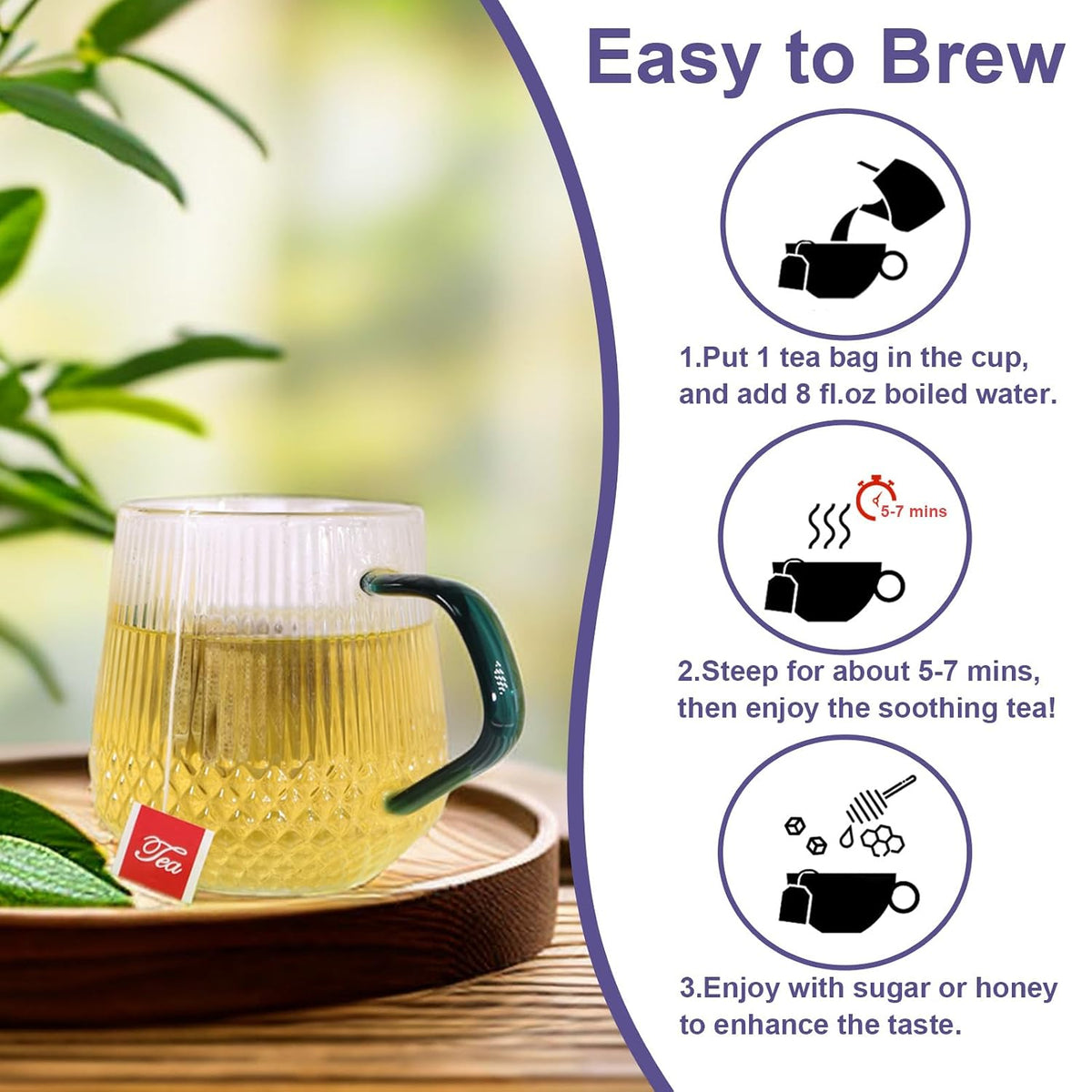 TEARELAE Passion Flower Tea, 50 Herbal Tea Bags, Te De Pasiflora