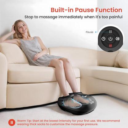 COMFIER [2026 Gift for Men,Women,Shiatsu Foot Massager with Fast Heat,Kneading Rolling Compression,Extra Vibration, FSA Eligible HSA Store, Plantar Fasciitis,Neuropathy Pain, Bigger Size 13IN