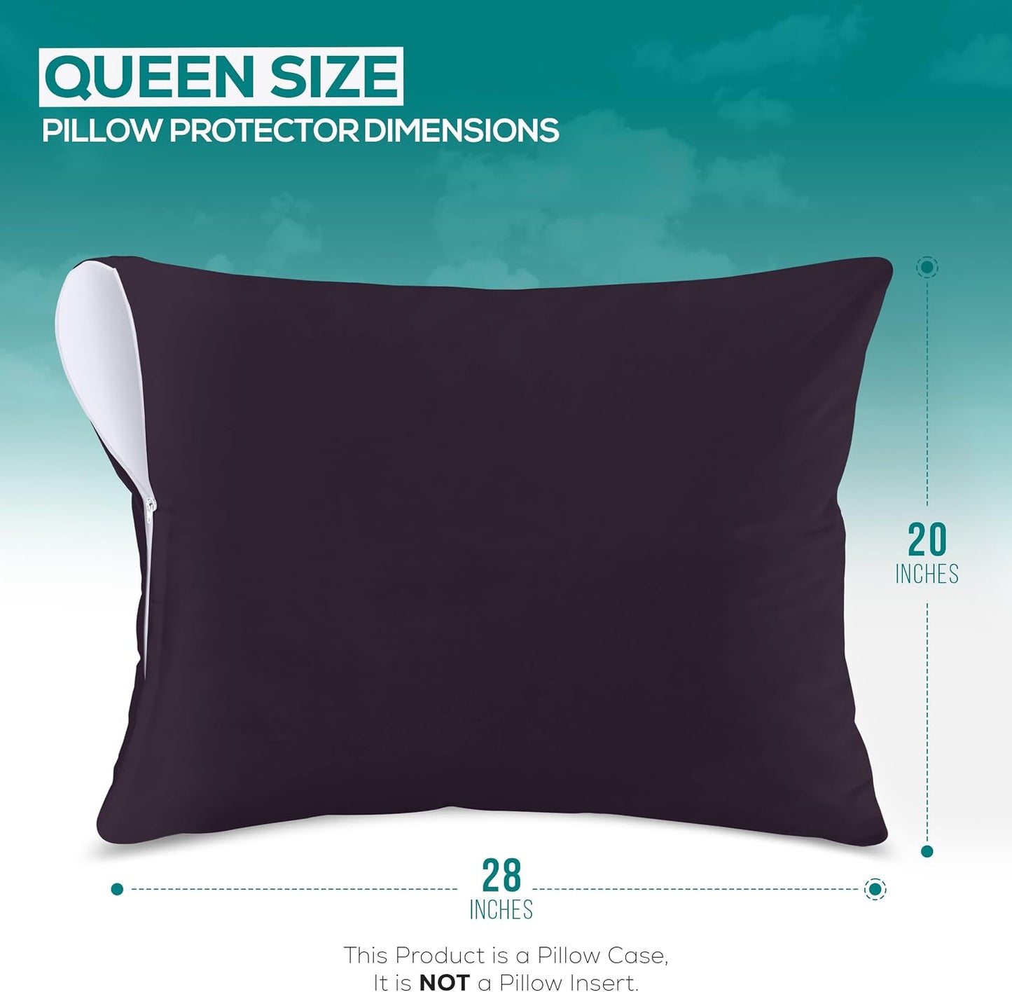 Utopia Bedding Premium 100% Waterproof Pillow Protectors with Zipper Standard Size (Set of 4), Bed Bug and Dust Mite Proof Zippered Pillow Covers, Pillow Encasement Cases, Gray