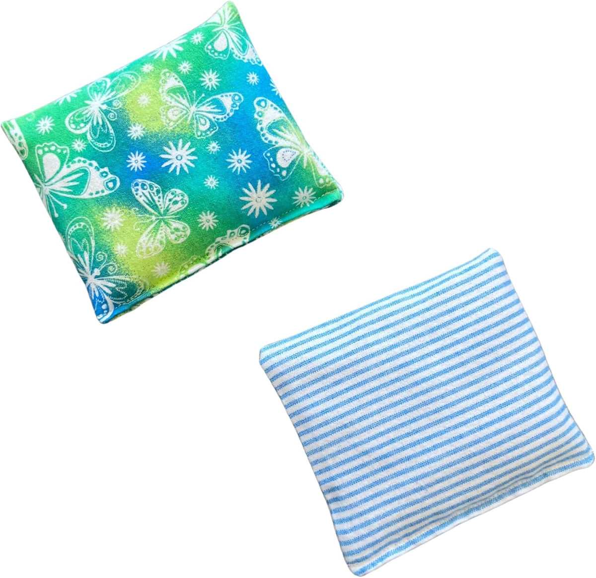 HOME COMFORT Ultra Mini Microwavable Heating & Cooling Pads - 100% Natural Rice 2-Pack (4.5” X 5”) (Pink Combo 3)
