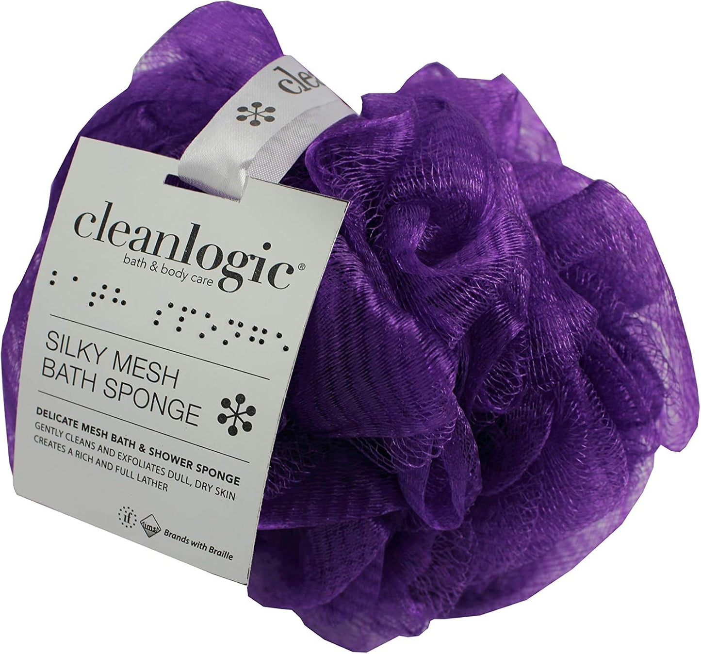 Clean Logic Silky Mesh Bath & Shower Sponge