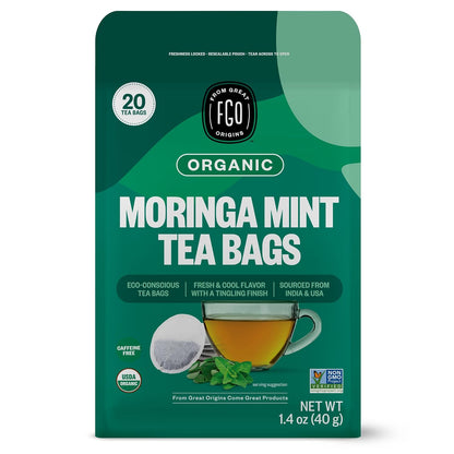 FGO Organic Chamomile Tea, 100 Count, Eco-Conscious Tea Bags, Resealable Bag, Packaging May Vary (Pack of 1)