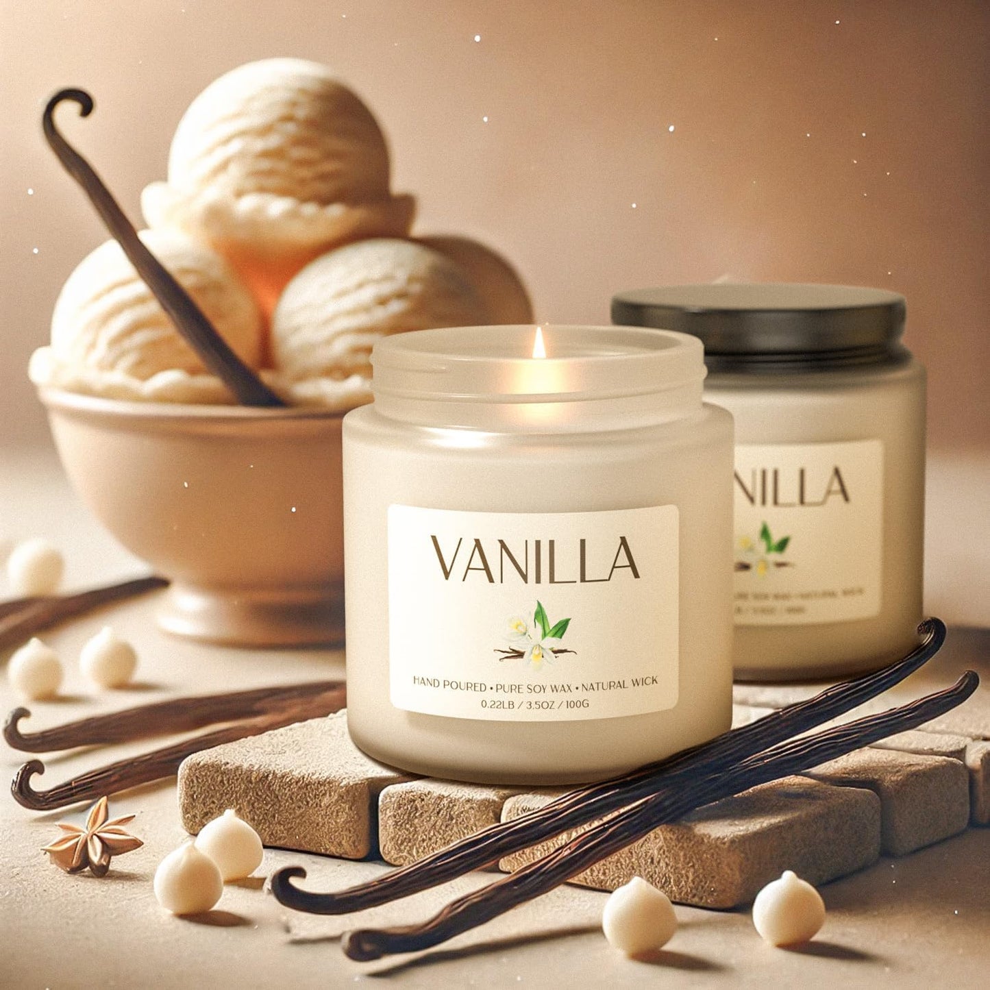 Scented Candle Gift Set, Soy Candles for Women, Sleep Candles for Home Scented, 2 Pack Aromatherapy Candle for Relaxing, Sleep, Stress Relief & Home Decor