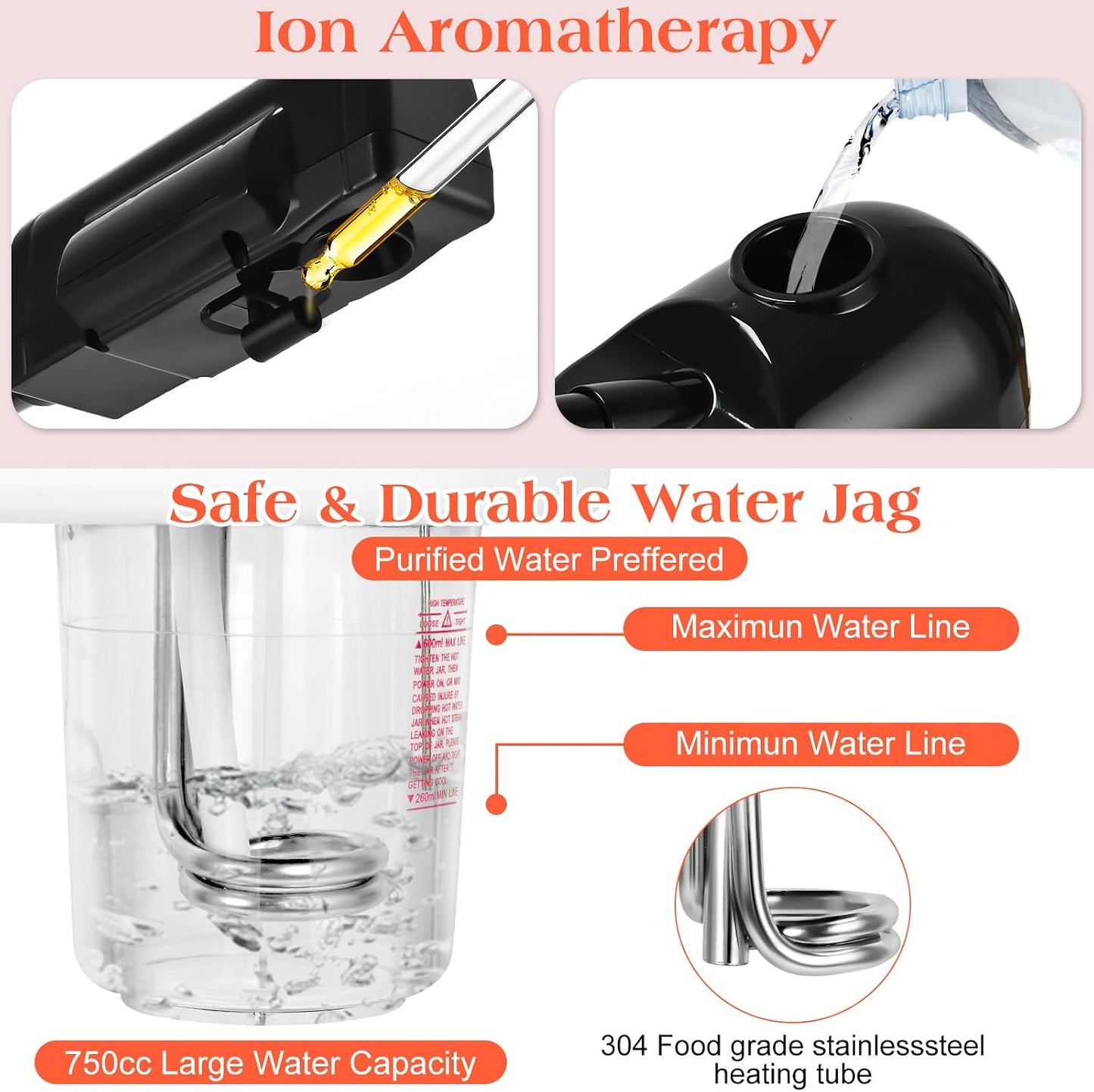 Professional Facial Steamer, Nano Ionic Hot Mist Spray, Stand Facial Steamer for Estheticians, Timer, Vaporizador Face Steamer for Deep Cleansing & Hydration, Home Salon SPA