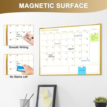 Dry Erase Calendar Whiteboard, 24''x18'', Monthly White Board Planner