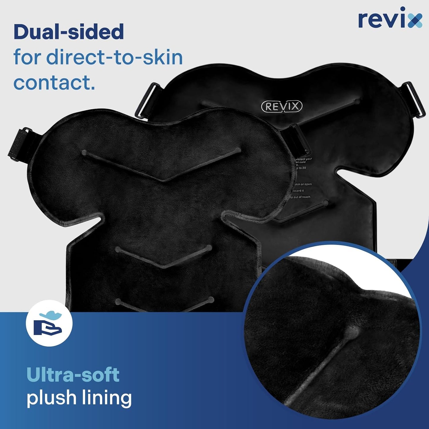REVIX Shoulder Ice Pack for Rotator Cuff Cold Therapy, Arm Gel Ice Pack for Injuries Reusable, Flexible Cold Compression Wrap for Post-Workout Recovery, Fatigue and Shoulder Discomfort, Blue