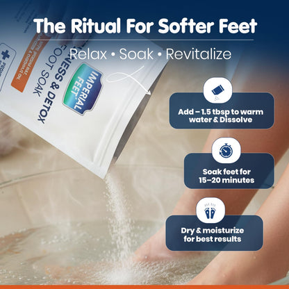 Imperial Feet Epsom Salt Foot Soak (PEDICURE GRADE)-Toenail Repair, Fungus Athletes Foot, Softens Calluses, Tired Feet & Nail Discoloration Foot Soak Salts with Tea Tree Oil 16oz (Green Fungal)
